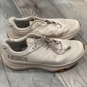 Hoka Cream Athletic Shoes